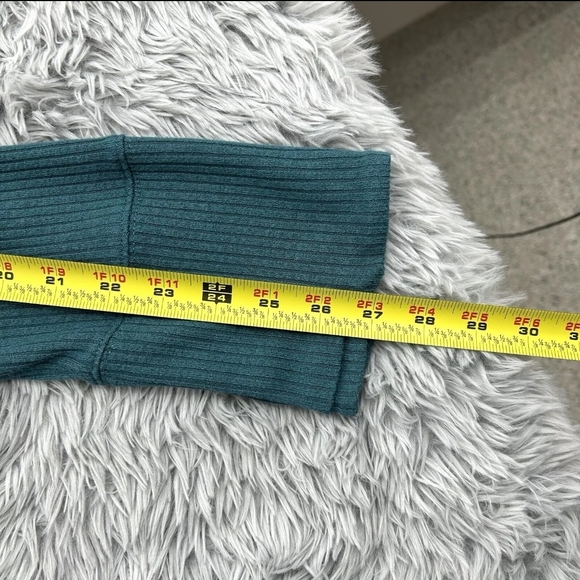 Athleta Women's Harmony Pose Wrap Cardigan Teal Long Sleeve Hooded Ribbed XL - Picture 14 of 14